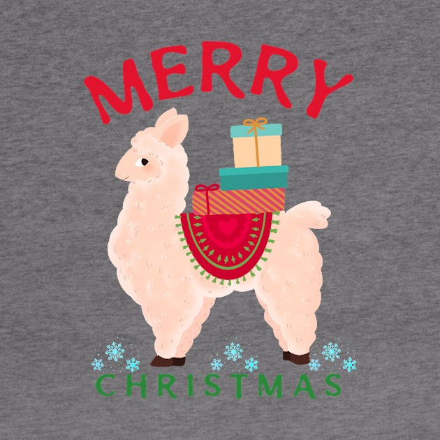 Christmas Llama by Mountain Morning Graphics